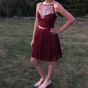 Maroon Homecoming Dress